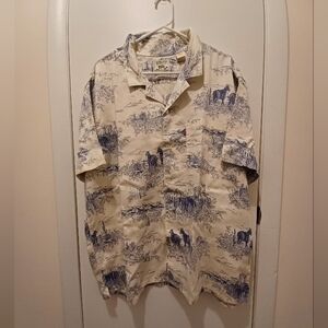 Levi's Sunset Camp Shirt Western Toile Print- Relaxed Fit